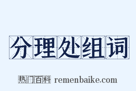 分理处组词是什么意思的图片